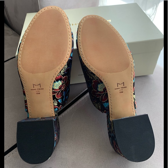NIB Marc Fisher Ltd Black Multi Fabric Sandals size 10 - Picture 9 of 13